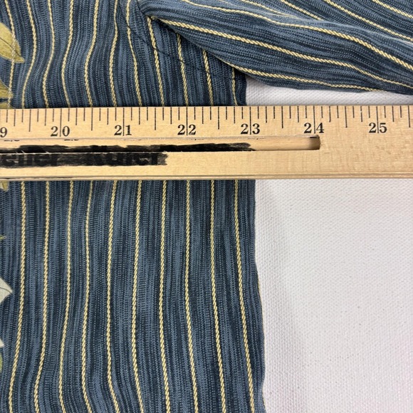 Tommy Bahama Shirt Mens L Blue Floral Stripe Hawaiian Short Sleeve Button Front - Picture 7 of 10